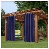 Waterproof Curtains for Patio, 50x84in, Blue