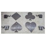 Playing Card Steel Targets w/Hangers 8x8x3/8in