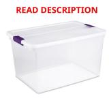 66qt Sterilite Latch Box w/Lid