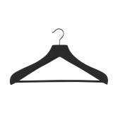 6pc Superior Wooden Coat Hanger w/ Ribbed Bar