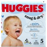 100ct Huggies Snug & Dry Baby Diapers Size 5