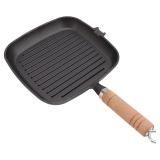 8.2in Cast Iron Skillet w/Wooden Handle
