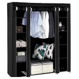 68x58x17in Portable Closet Wardrobe Black