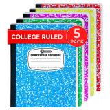 5pk Composition Notebooks College Ruled 9.75x7.5in