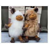 2pk Alpaca Sheep Keychain