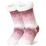 Womens Fuzzy Non Slip Socks Women's 6-10