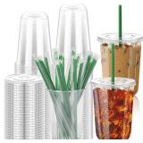 25ct GGOLDMER Cups with Lids & Straws 16oz