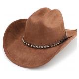 Unisex Sz M? Wide Brim Cowboy Hat, BESOOGII