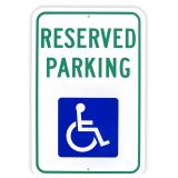 18x12in Reserved Handicap Parking Sign
