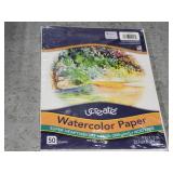 50 Sheets White 140lb Watercolor Paper 9x12in