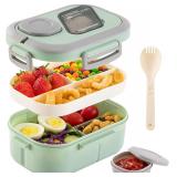 41oz Bento Lunch Box 6 Compartments Green