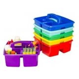 6pk Storex Small Caddy Assorted Colors 9.25x9.25in