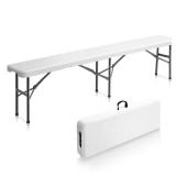 Plastic Folding Bench 17inx6x1ft