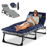 BLACK & GRAY MATTRESS Folding Cot w/Matress 75.2in