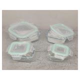 4pc Glass Food Storage Container w/Lids