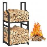 2-Tier Firewood Rack for Indoor/Outdoor Use 31.5in