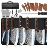 14pc MDHAND Chef Knife Set w/Roll Bag