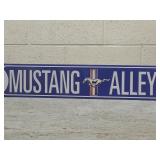 Mustang Alley Metal Sign 24x5in