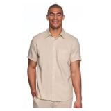 M Lands' End Men's Cotton Linen Button Up