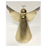 2ct Gold Quilted Angel Decor 11x7x13 in