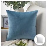 22in Velvet Throw Pillow Blue Phantoscope
