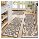 3pc Non-Slip Kitchen Mat Set