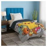 4pc Twin Size Pok mon Comforter Set