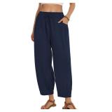 Medium Womens Linen Wide Leg Palazzo Pants