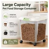 25Kg Pet Food Air Tight Bin w/wheels