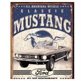 Classic Ford Mustang Tin Metal Sign 12 x16in