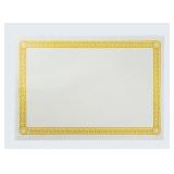 1000cs White & Gold Straight Edge Paper Placemat