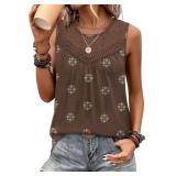 LG Womens Tank Tops Sleeveless Lace Top