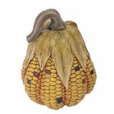 Resin Corn Cob Pumpkin Table Decor, Yellow
