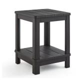 20in Resin Brown Square Patio Table with Storage