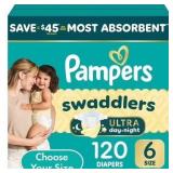 120ct Size 6 Pampers Swaddlers Ultra Diapers