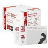 1000ct XL Synmax Vinyl Exam Gloves Black