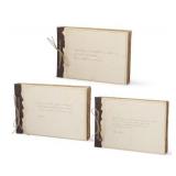 3pc Vintage Deckle Edge Journal Set 12in