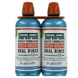 2pk TheraBreath Mouthwash Icy Mint 1L/ea