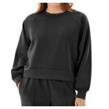 Sizez L Womens Sandwash Crewneck Pullover