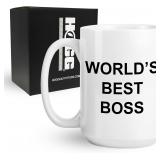 Hogg World's Best Boss Mug - Office Coffee Cup