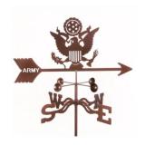 US Army Emblem Weather Vane Traditional