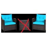 2ct Wicker Patio Chair Set