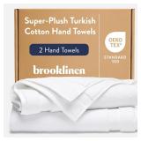 2pk Brooklinen Turkish Cotton Hand Towels 20x30in