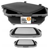 3pc Drip EZ Collapsible BBQ Prep Tubs Set