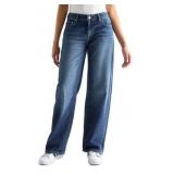 Aeropostale Women's Wide Leg Low Rise Denim Jean