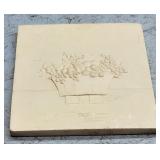 Embossed Wooden Wall Deco 10x10x1in