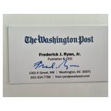 The Washington Post CEO Fred Ryan signed...