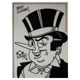 Batman The Penguin sketch signed by Bob Kane
