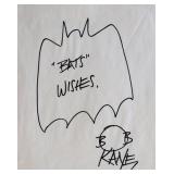 Batman Bob Kane original hand drawn signed sketch