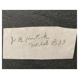 'Wild Bill' Hickok original signature